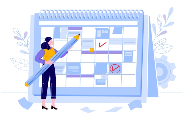 Professional planned afspraak in kalender